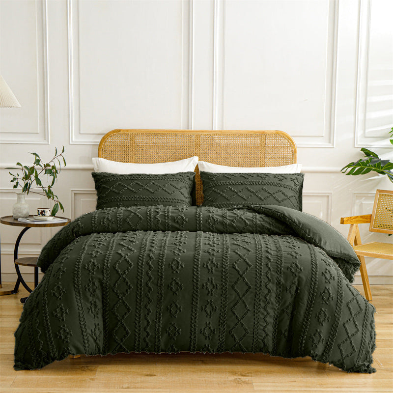 Housse_de_couette_240x260_-_Ensemble_de_lit face vert olive