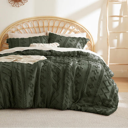 Housse_de_couette_240x260_-_Ensemble_de_lit vert olive